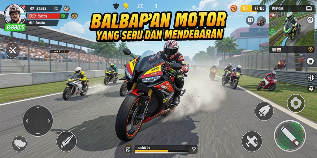 Gameplay menegangkan dalam balapan motor di 88BOS.