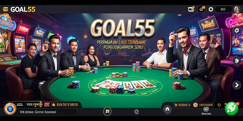 Tampilan gameplay Live Casino yang menarik di GOAL55.