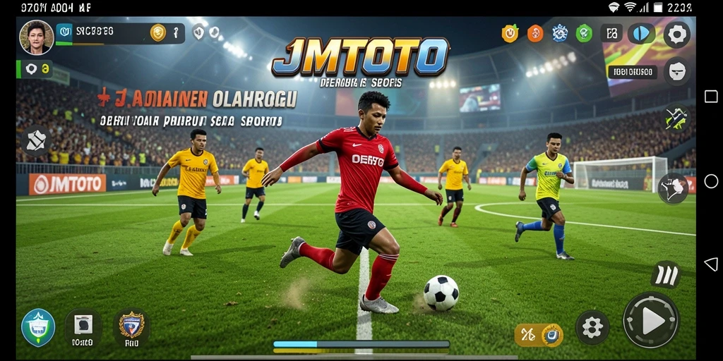 Screenshot gameplay JMTOTO yang menampilkan pertandingan seru olahraga.