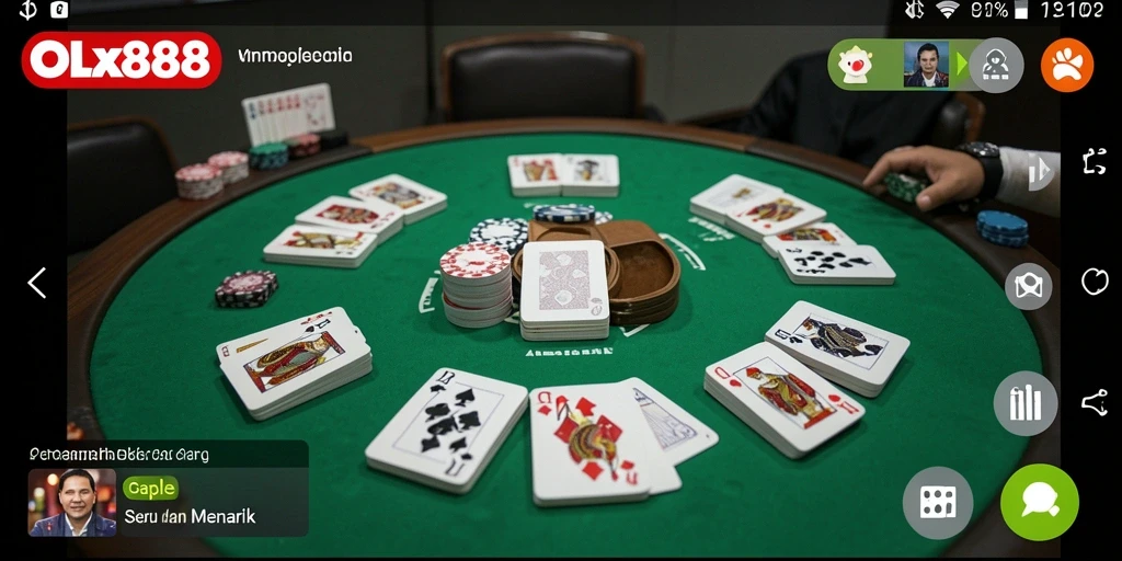 Tampilan gameplay Gaple yang menarik dan interaktif di OLX888.