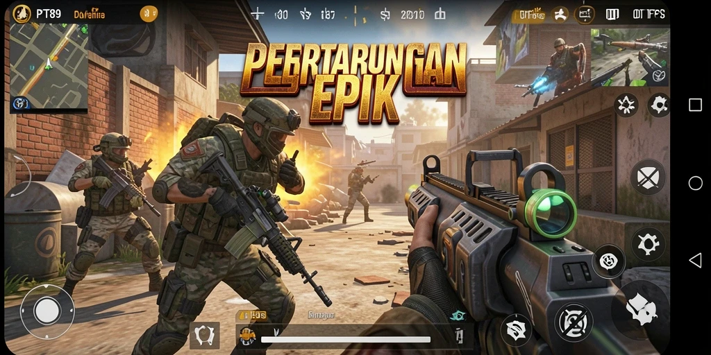 Tangkapan layar gameplay PT89 menampilkan aksi tembak-menembak mendebarkan.