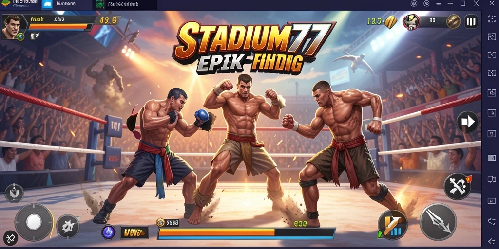 Tampilan action pertarungan menegangkan di STADIUM77.