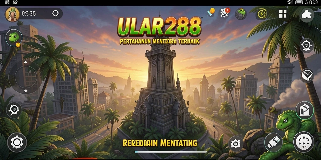 Tampilan gameplay ULAR288 dalam mode Tower Defense yang mendebarkan.
