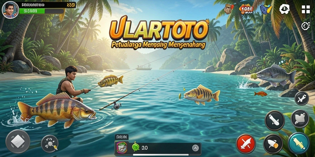 Tangkapan ikan besar di ULARTOTO dengan grafis mengesankan.